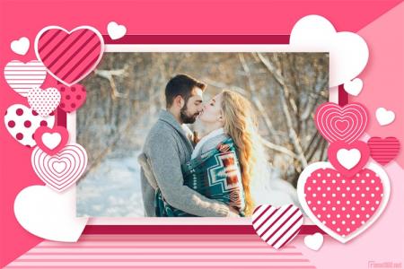 Create love photo frame online free