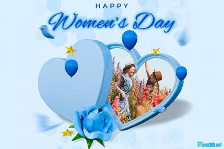 Create a heart photo frame to celebrate Women's Day