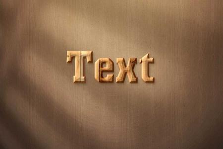 3D wood text effect