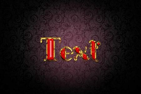 Gold ruby text effect