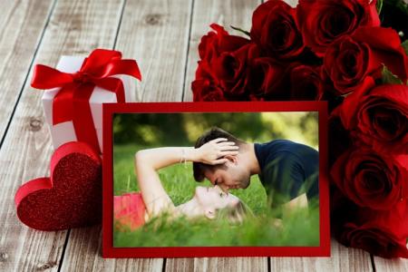 Beautiful Red Rose Flower Photo Frames