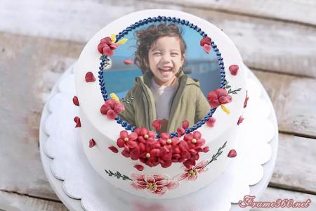 Lovely Happy Birthday Cake With Photo