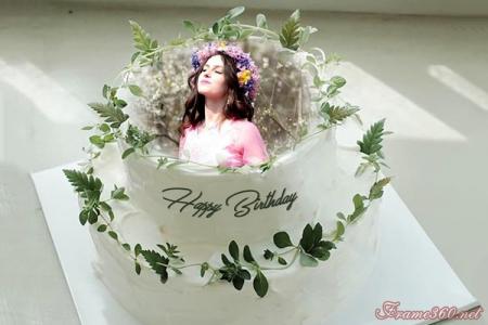 Flower Birthday Cake With Photos And Names