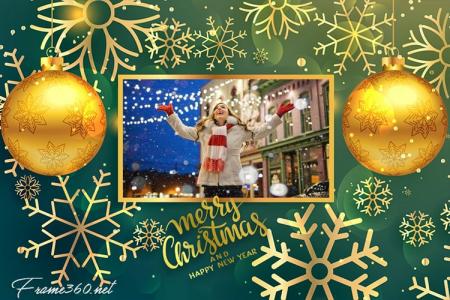 Merry Christmas And Happy New Year Photo Frame 2022