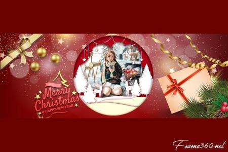 Merry Christmas Facebook Cover With Photo Edit