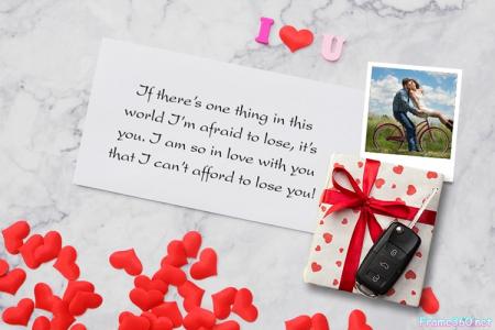 Romantic Love Cards With Your Photo Frames