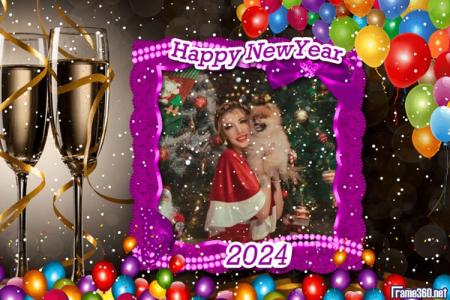 Frame Happy New Year 2024 nice