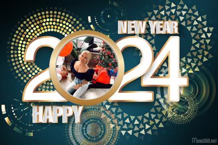 Happy New Year Frame 2024 Online