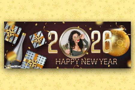 Happy New Year 2026 Facebook Covers Photo Frame