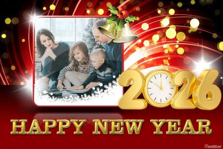 New Year Red Frame 2026