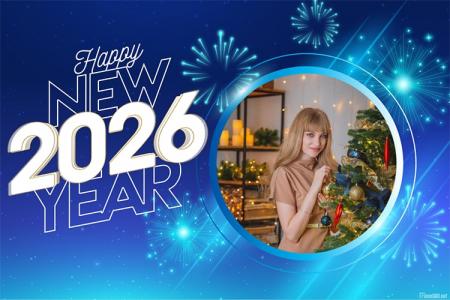 Elegant and Modern Happy New Year 2026 Photo Frame