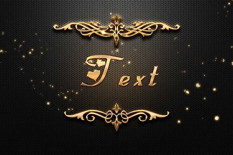 Gold text effect pro