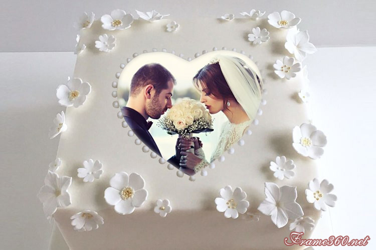 Happy Anniversary Cake With Photo Frame Edit