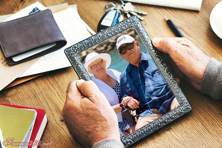 Memories Pictures Photo Frame On Hand