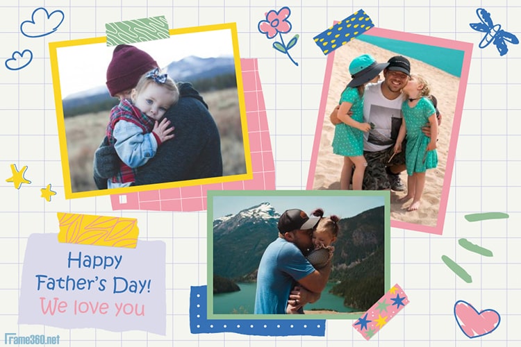 Happy Father's day photo frame online