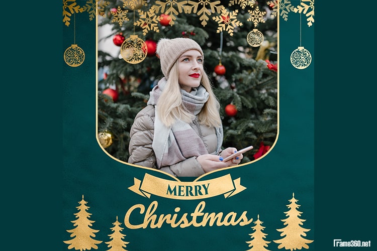 Create Christmas decoration photo frames with your photos